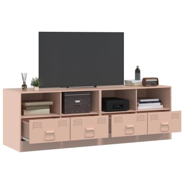 vidaXL Έπιπλα Τηλεόρασης 2 τεμ. Ροζ 67x39x44cm από Χάλυβα