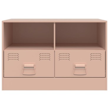 vidaXL Έπιπλα Τηλεόρασης 2 τεμ. Ροζ 67x39x44cm από Χάλυβα