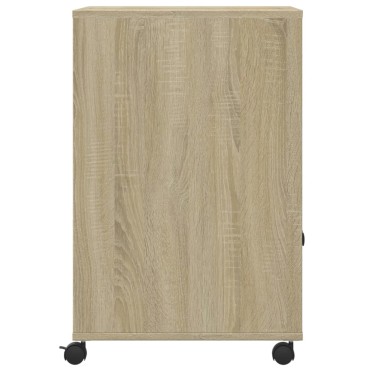 vidaXL Βάση Εκτυπωτή με Ρόδες Sonoma Δρυς 60x48x74 εκ.