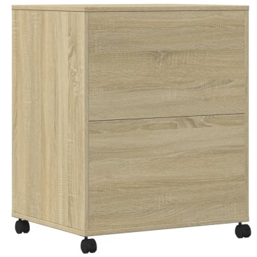 vidaXL Βάση Εκτυπωτή με Ρόδες Sonoma Δρυς 60x48x74 εκ.