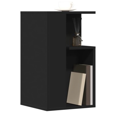 vidaXL Βοηθητικό Τραπέζι Μαύρο 35x35x60cm από Επεξεργασμένο Ξύλο