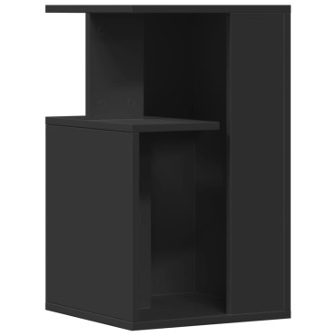 vidaXL Βοηθητικό Τραπέζι Μαύρο 35x35x60cm από Επεξεργασμένο Ξύλο