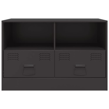 vidaXL Έπιπλα Τηλεόρασης 2 τεμ. Μαύρο 67x39x44cm από Χάλυβα