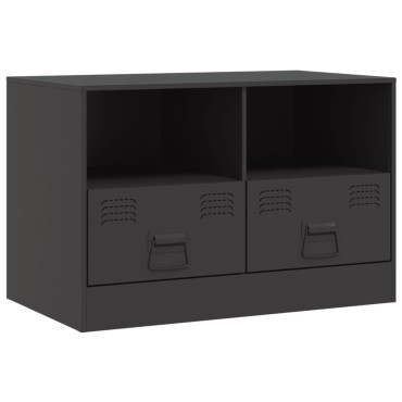 vidaXL Έπιπλα Τηλεόρασης 2 τεμ. Μαύρο 67x39x44cm από Χάλυβα