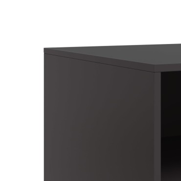 vidaXL Έπιπλα Τηλεόρασης 2 τεμ. Μαύρο 67x39x44cm από Χάλυβα