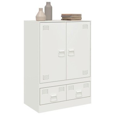 vidaXL Ντουλάπι Λευκό 67x39x95cm από Ατσάλι 1 τεμ.