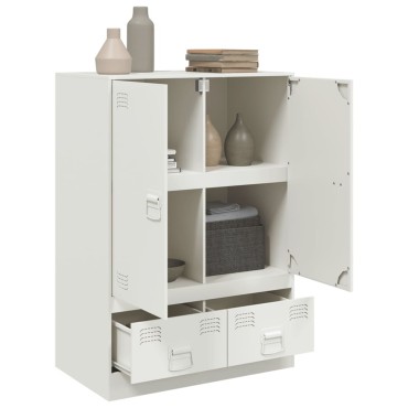 vidaXL Ντουλάπι Λευκό 67x39x95cm από Ατσάλι 1 τεμ.