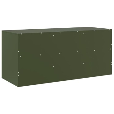vidaXL Έπιπλο Τηλεόρασης Πράσινο Λαδί 99x39x44cm από Ατσάλι