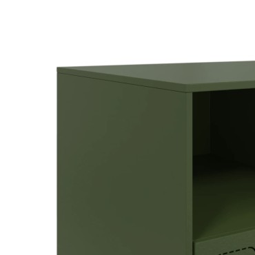 vidaXL Έπιπλο Τηλεόρασης Πράσινο Λαδί 99x39x44cm από Ατσάλι