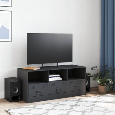vidaXL Έπιπλο Τηλεόρασης Ανθρακί 99x39x44cm από Χάλυβα