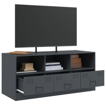 vidaXL Έπιπλο Τηλεόρασης Ανθρακί 99x39x44cm από Χάλυβα