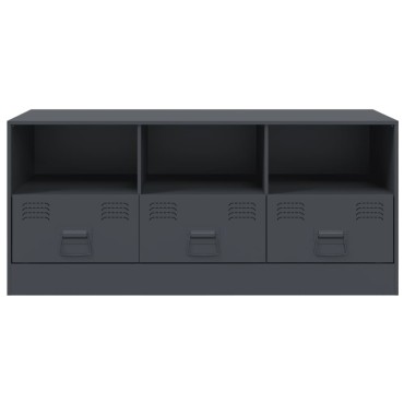 vidaXL Έπιπλο Τηλεόρασης Ανθρακί 99x39x44cm από Χάλυβα