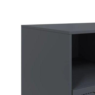vidaXL Έπιπλο Τηλεόρασης Ανθρακί 99x39x44cm από Χάλυβα