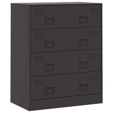 vidaXL Ντουλάπι Μαύρο 67x39x83cm από Ατσάλι 1 τεμ.