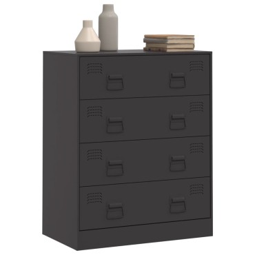 vidaXL Ντουλάπι Μαύρο 67x39x83cm από Ατσάλι 1 τεμ.