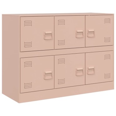 vidaXL Ντουλάπι Ροζ 99x39x73cm από Ατσάλι 1 τεμ.