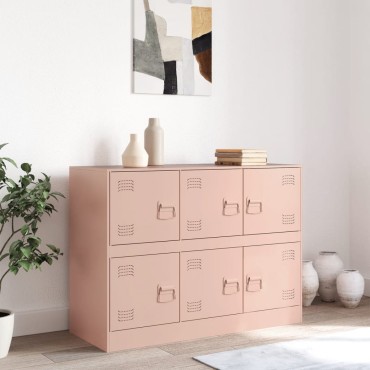 vidaXL Ντουλάπι Ροζ 99x39x73cm από Ατσάλι 1 τεμ.
