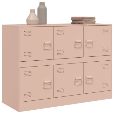 vidaXL Ντουλάπι Ροζ 99x39x73cm από Ατσάλι 1 τεμ.