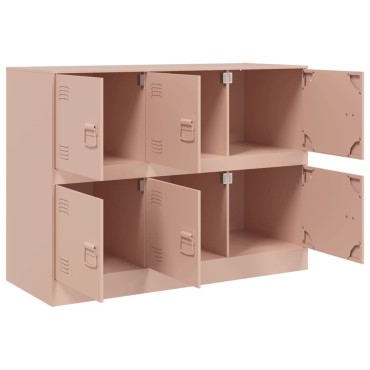 vidaXL Ντουλάπι Ροζ 99x39x73cm από Ατσάλι 1 τεμ.