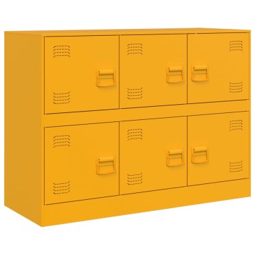 vidaXL Ντουλάπι Μουσταρδί 99x39x73cm από Ατσάλι 1 τεμ.