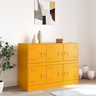 vidaXL Ντουλάπι Μουσταρδί 99x39x73cm από Ατσάλι 1 τεμ.