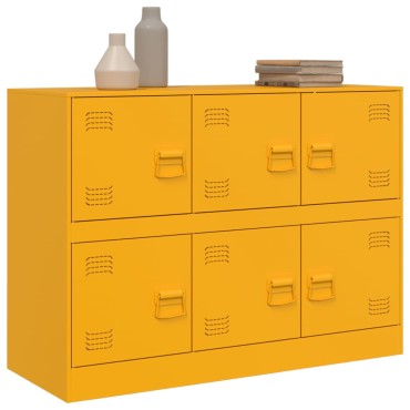 vidaXL Ντουλάπι Μουσταρδί 99x39x73cm από Ατσάλι 1 τεμ.