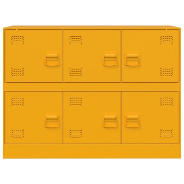 vidaXL Ντουλάπι Μουσταρδί 99x39x73cm από Ατσάλι 1 τεμ.