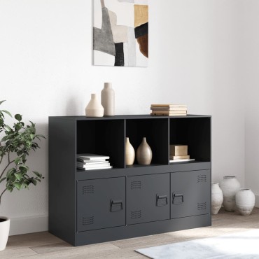 vidaXL Μπουφές Ανθρακί 99x39x73cm από Ατσάλι 1 τεμ.
