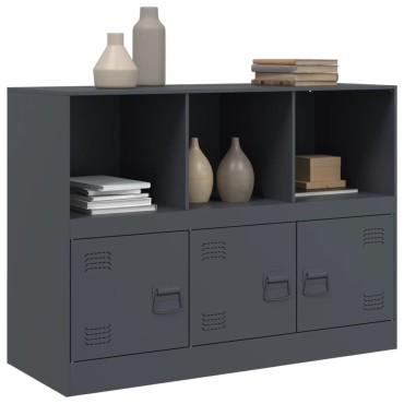 vidaXL Μπουφές Ανθρακί 99x39x73cm από Ατσάλι 1 τεμ.
