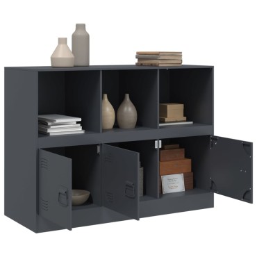 vidaXL Μπουφές Ανθρακί 99x39x73cm από Ατσάλι 1 τεμ.