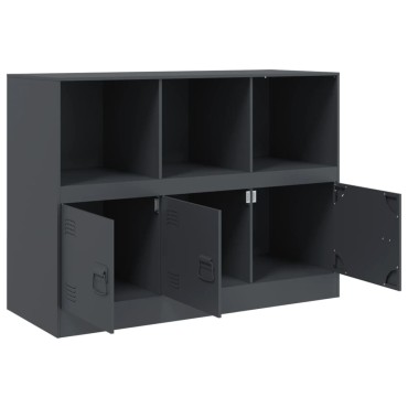 vidaXL Μπουφές Ανθρακί 99x39x73cm από Ατσάλι 1 τεμ.