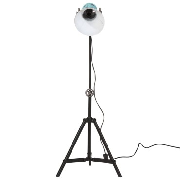 vidaXL Φωτιστικό Δαπέδου 25 W Αντικέ Μπλε 35x35x65/95 εκ. Ε27