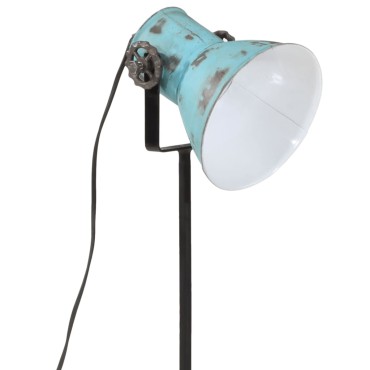 vidaXL Φωτιστικό Δαπέδου 25 W Αντικέ Μπλε 35x35x65/95 εκ. Ε27