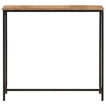 vidaXL Τραπέζι Κονσόλα 80x30x74cm από Μασίφ Ξύλο Μάνγκο/Σίδερο 1 τεμ.