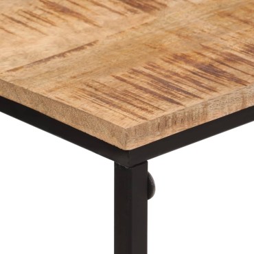 vidaXL Τραπέζι Κονσόλα 80x30x74cm από Μασίφ Ξύλο Μάνγκο/Σίδερο 1 τεμ.