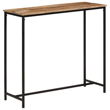 vidaXL Τραπέζι Κονσόλα 80x30x74cm από Μασίφ Ξύλο Μάνγκο/Σίδερο 1 τεμ.