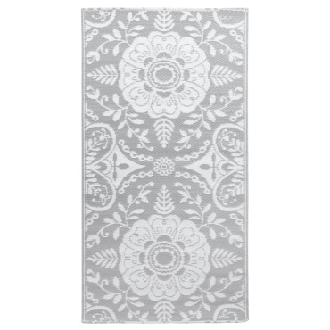 vidaXL Χαλί εξωτερικού χώρου ARAKIL ανοιχτό γκρι 80x150 cm PP