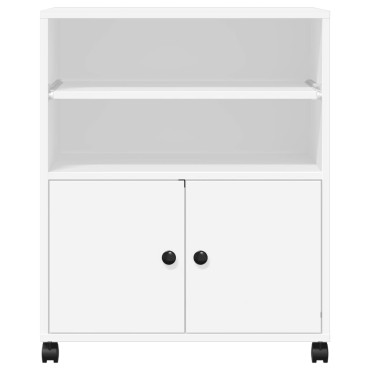 vidaXL Βάση Εκτυπωτή με Ρόδες Λευκή 60 x 48 x 74 εκ.