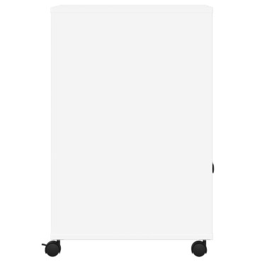 vidaXL Βάση Εκτυπωτή με Ρόδες Λευκή 60 x 48 x 74 εκ.