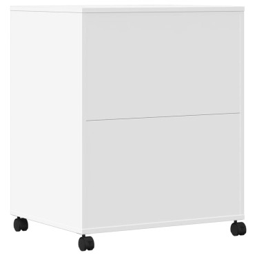 vidaXL Βάση Εκτυπωτή με Ρόδες Λευκή 60 x 48 x 74 εκ.