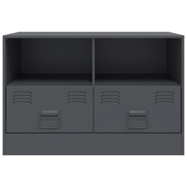 vidaXL Έπιπλα Τηλεόρασης 2 τεμ. Ανθρακί 67x39x44cm από Χάλυβα