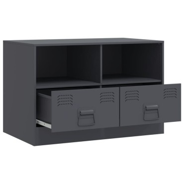 vidaXL Έπιπλα Τηλεόρασης 2 τεμ. Ανθρακί 67x39x44cm από Χάλυβα