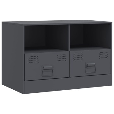 vidaXL Έπιπλα Τηλεόρασης 2 τεμ. Ανθρακί 67x39x44cm από Χάλυβα