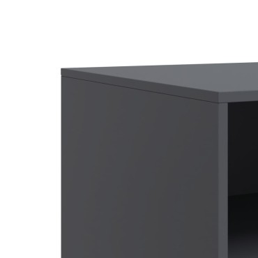 vidaXL Έπιπλα Τηλεόρασης 2 τεμ. Ανθρακί 67x39x44cm από Χάλυβα