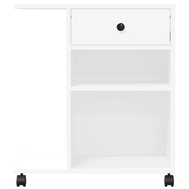 vidaXL Βάση Εκτυπωτή με Ρόδες Λευκή 60x40x68,5 εκ.