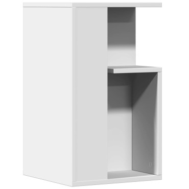 vidaXL Τραπέζι Βοηθητικό Λευκό 35x35x60cm από Επεξεργασμένο Ξύλο 1 τεμ.