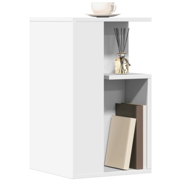 vidaXL Τραπέζι Βοηθητικό Λευκό 35x35x60cm από Επεξεργασμένο Ξύλο 1 τεμ.