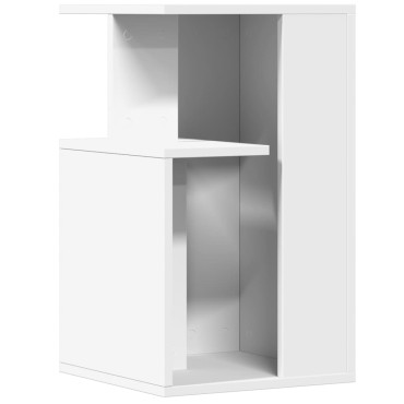vidaXL Τραπέζι Βοηθητικό Λευκό 35x35x60cm από Επεξεργασμένο Ξύλο 1 τεμ.