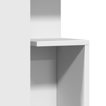 vidaXL Τραπέζι Βοηθητικό Λευκό 35x35x60cm από Επεξεργασμένο Ξύλο 1 τεμ.