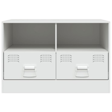 vidaXL Έπιπλα Τηλεόρασης 2 τεμ. Λευκό 67x39x44cm από Χάλυβα